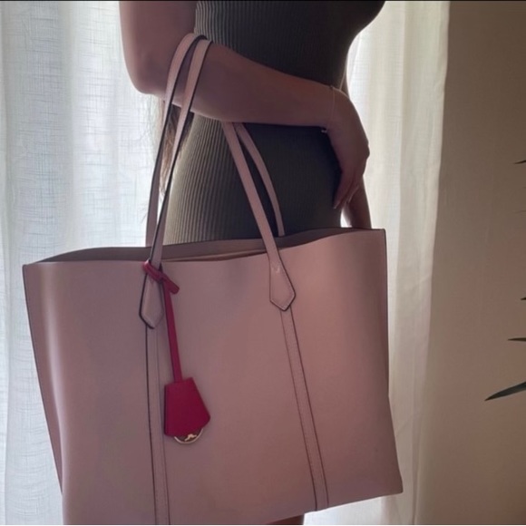 Tory Burch Perry Triple Tote Bag in Shell Pink - Picture 7 of 8